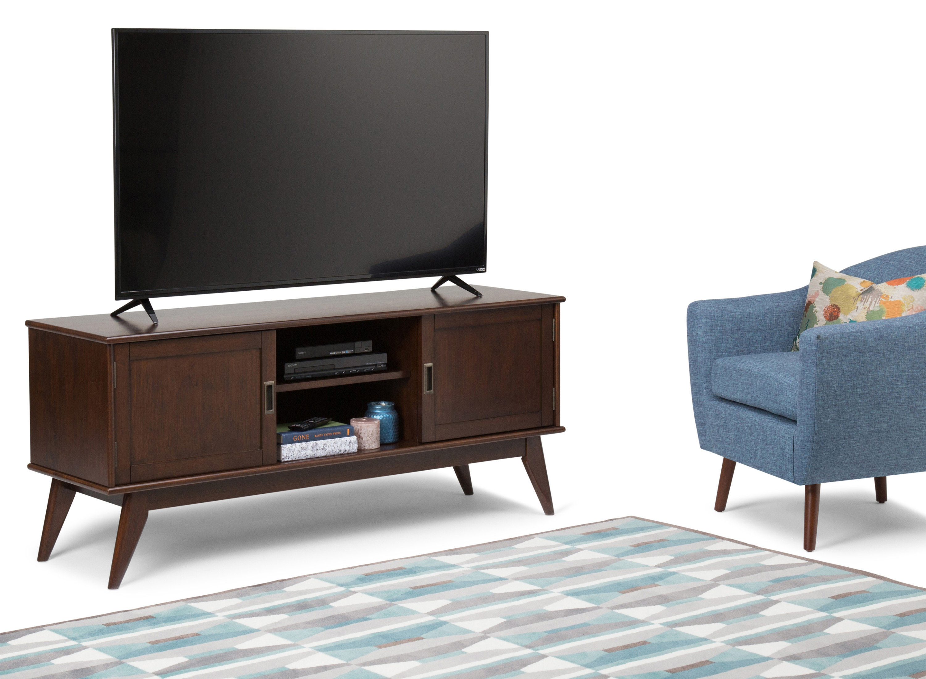Simpli Home Draper Mid Century 60" TV Stand & Reviews Wayfair